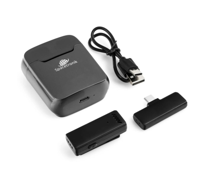 Mikrofon Spacetronik Mikrofon krawatowy bezprzewodowy SPU-WM11C USB-C